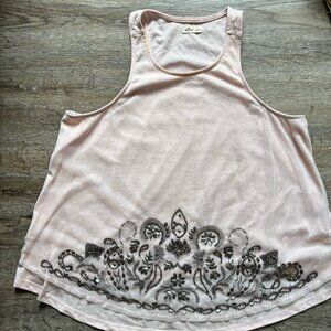 Hollister Pink Beaded Swing Tank Top